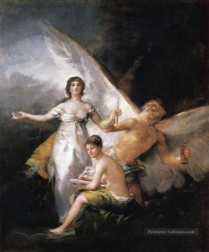 vérité sauvée temps Tableau Peinture - La vérité sauvée par le temps Francisco de Goya